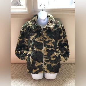 Lands' End Camouflage Sherpa Jacket